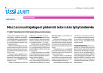 14.10.2015 Koti-Kajaani     |     Kajaani
Maahanmuuttajalapset pääsivät tekemään lyhytelokuvaa